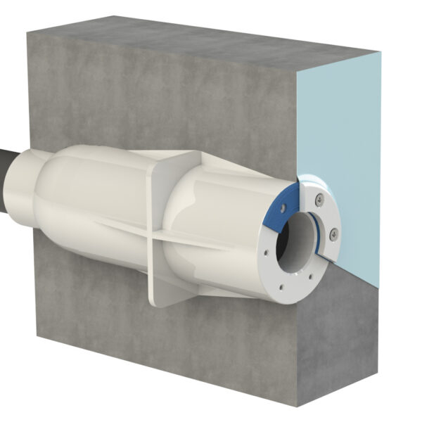 VISION Wall Conduit 1,5" ; for concrete pools ; long version ; for pipe 50/63mm