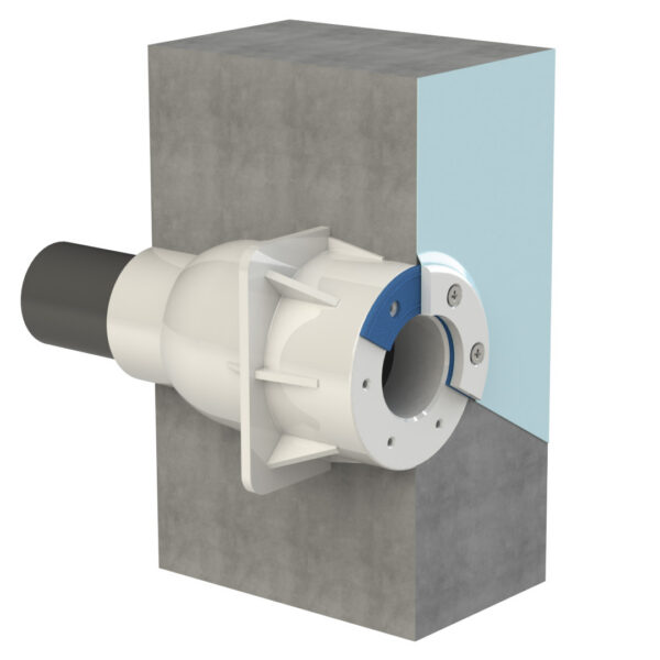 VISION Wall Conduit 1,5" ; for concrete pools ; short version ; for pipe 50/63mm